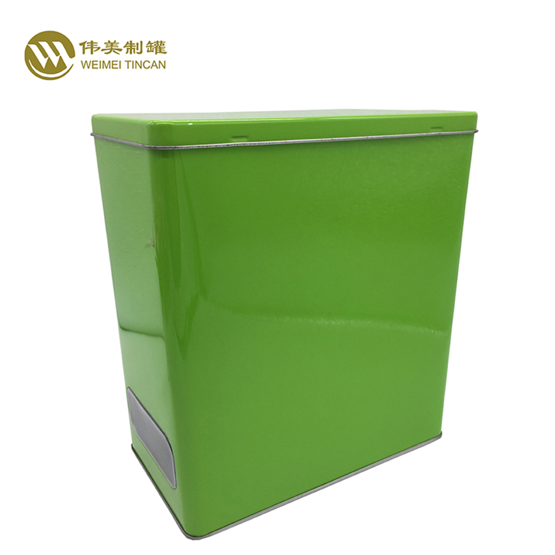 马口铁长方形开窗铁盒 茶叶通用罐 狗粮金属罐 长方罐 收纳盒