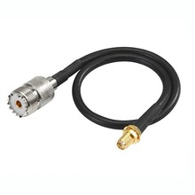 JXRF天线延长线同轴射频线缆SO239 UHF母转SMA母馈线RG58 转接线
