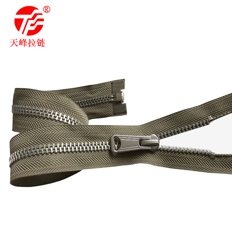 8号金属开尾拉链镀白铜枪色棉衣羽绒服牛仔裤厂家批发自锁拉锁