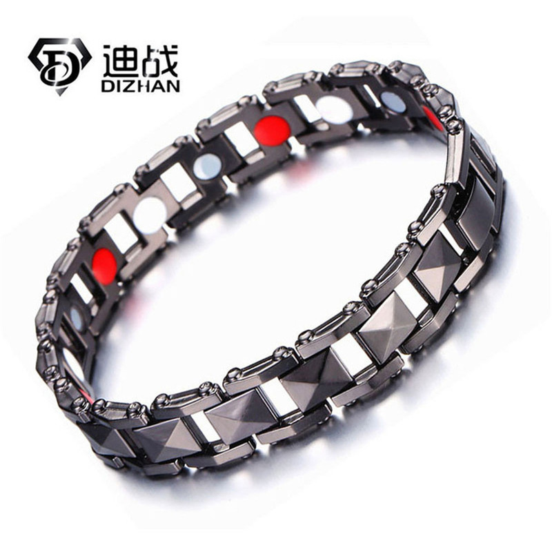 Cross-Border Spot Wholesale Jewelry Energy Health Negative Ion Magnet Bracelet Copper Motorcycle Chain Retro Bracelet