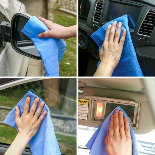 A product medium and large size car imitation deerskin towel car wipe cloth car wash towel PVA imitation deerskin towel drying hair towel