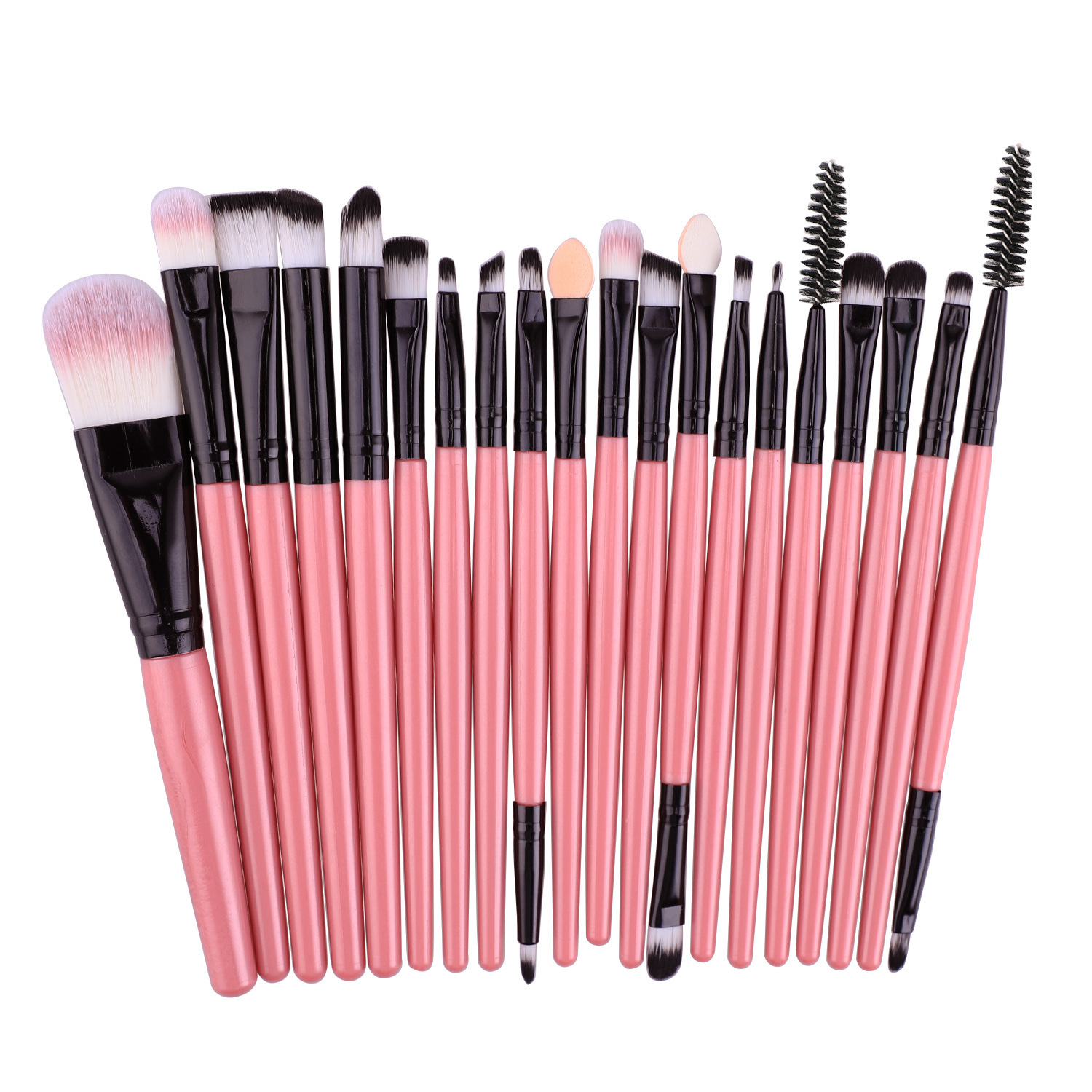 Fabricante en stock 20 cepillos de maquillaje herramientas de belleza transfronterizas traje cepillo de sombra de ojos neutral cepillo de ojos sin logotipo