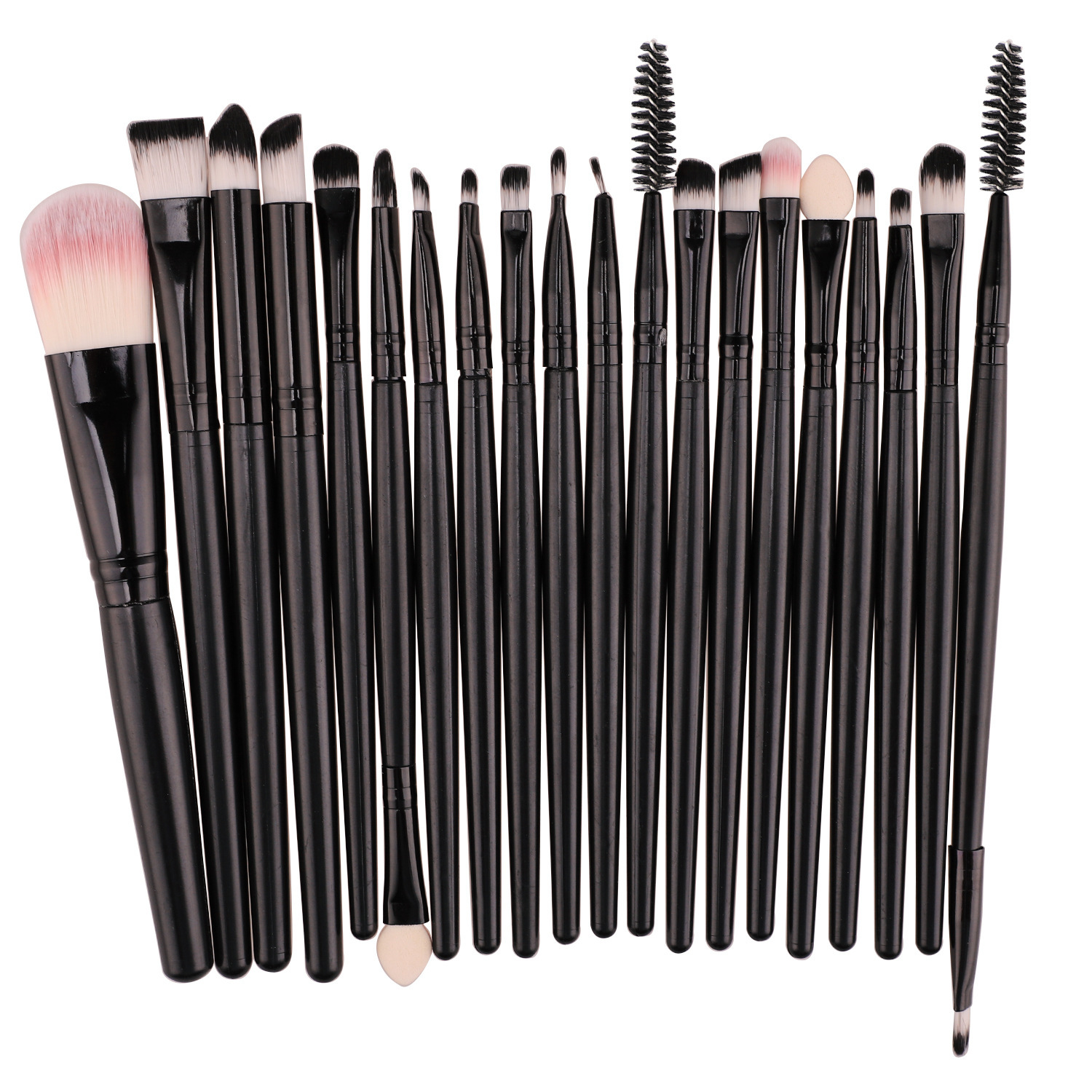 Fabricante en stock 20 cepillos de maquillaje herramientas de belleza transfronterizas traje cepillo de sombra de ojos neutral cepillo de ojos sin logotipo