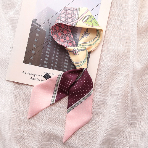 2020 spring and autumn new Japanese and Korean warm scarf, fashionable floral long decorative scarf, artistic polka dot scarf