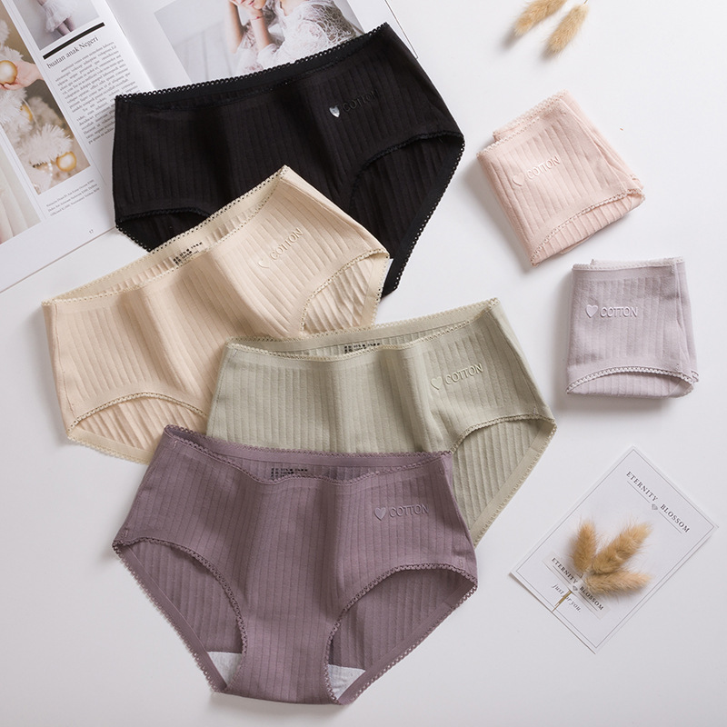 New Threaded Lace Pure Cotton Underwear Women's Seamless Cotton Crotch Breathable Antibacterial Women's Briefs Wholesale New Threaded Lace Pure Cotton Underwear Women's Seamless Cotton Crotch Breathable Antibacterial Women's Briefs Wholesale