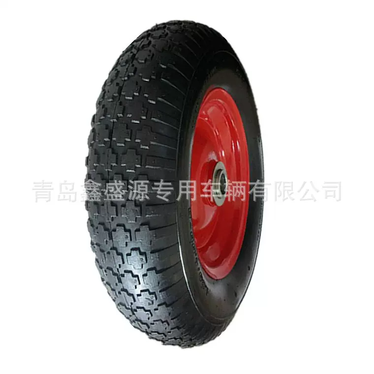 供应16寸充气轮4.80/4.00-8 手推货仓车轮 16x4.00-8橡胶充气轮子
