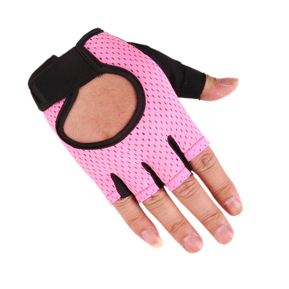 Primavera y verano Delgado transpirable yoga antideslizante medio dedo guantes hombres y mujeres equipo ejercicio fitness deportes bicicleta guantes image 9
