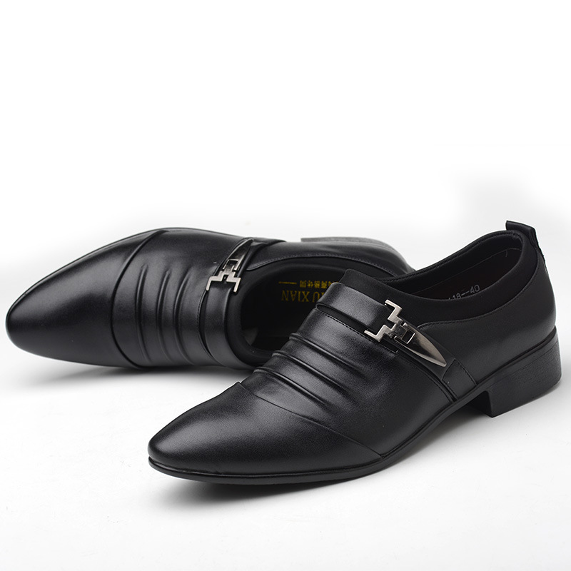 2024 New Men's Hollow Leather Shoes Business Formal Men's Shoes Breathable Casual Shoes Dropshipping
