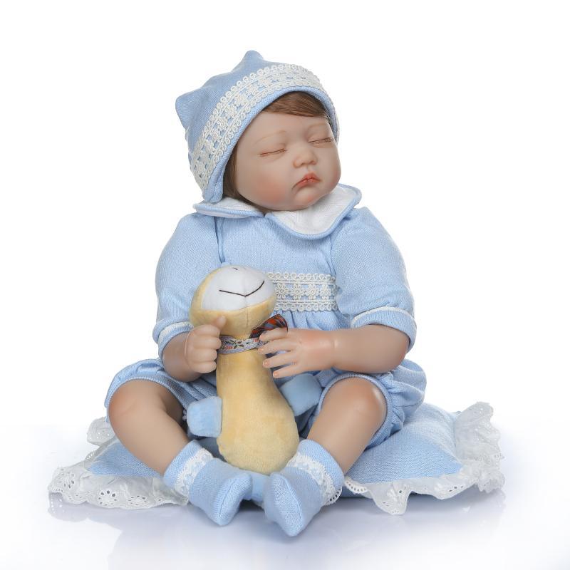 NPK simulación bebé muñeca de silicona tendero recomendar nueva muñeca de tela puede sentarse y mentir