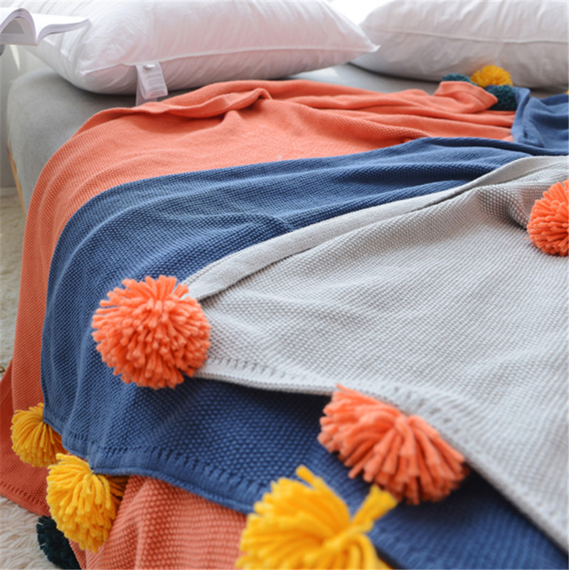 Pohjoismainen puhdasvärinen puuvillapalloneulottu villainen ilmastointihuopa keväällä, syksyllä ja kesällä, monitoiminen vuodelippupyyhe_voghion.com