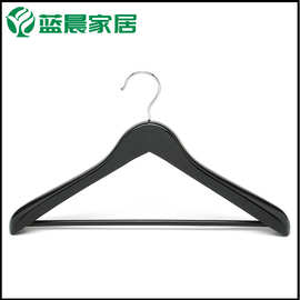 实木衣架工厂酒店木衣架服装店木质衣架黑色衣架防滑宽肩大衣架