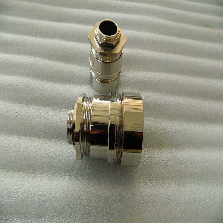 PG螺纹夹紧电缆软管接头 铜镀镍防 水固定电缆蛇皮管锁头