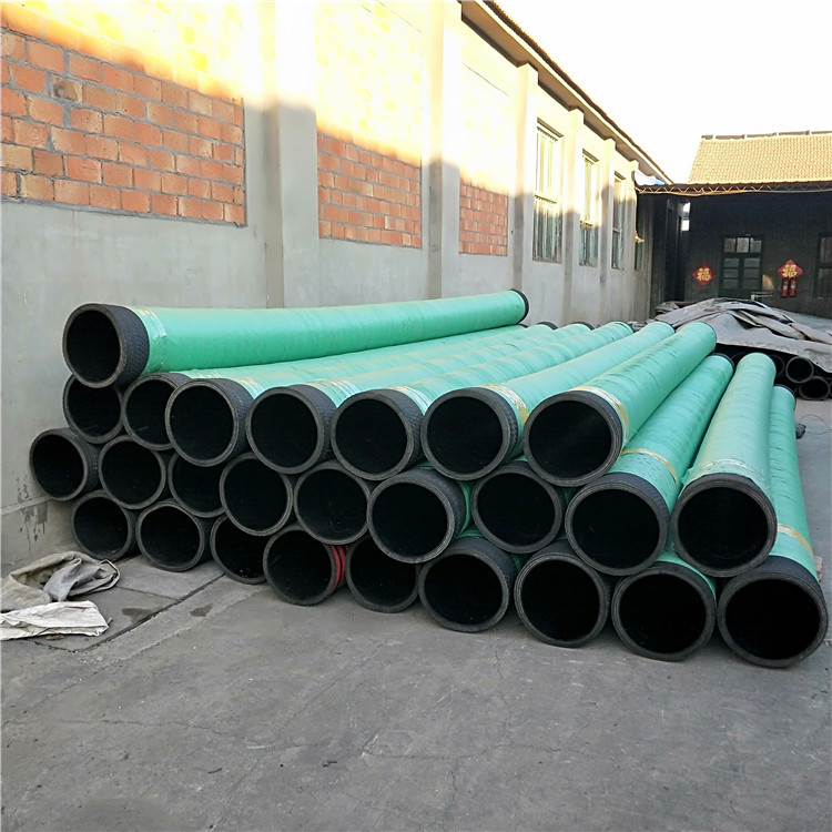 厂家批发大口径吸排水 抽沙河道清淤耐磨橡胶钢丝软管法兰钢丝管