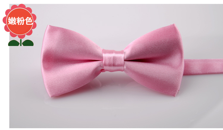 Directo de fábrica color puro pajarita masculina y femenina bebé doble arco rendimiento kindergarten color caramelo al por mayor