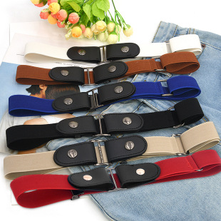 Elastic invisible belt, universal jeans for men and women, slim fit, simple and elegant design