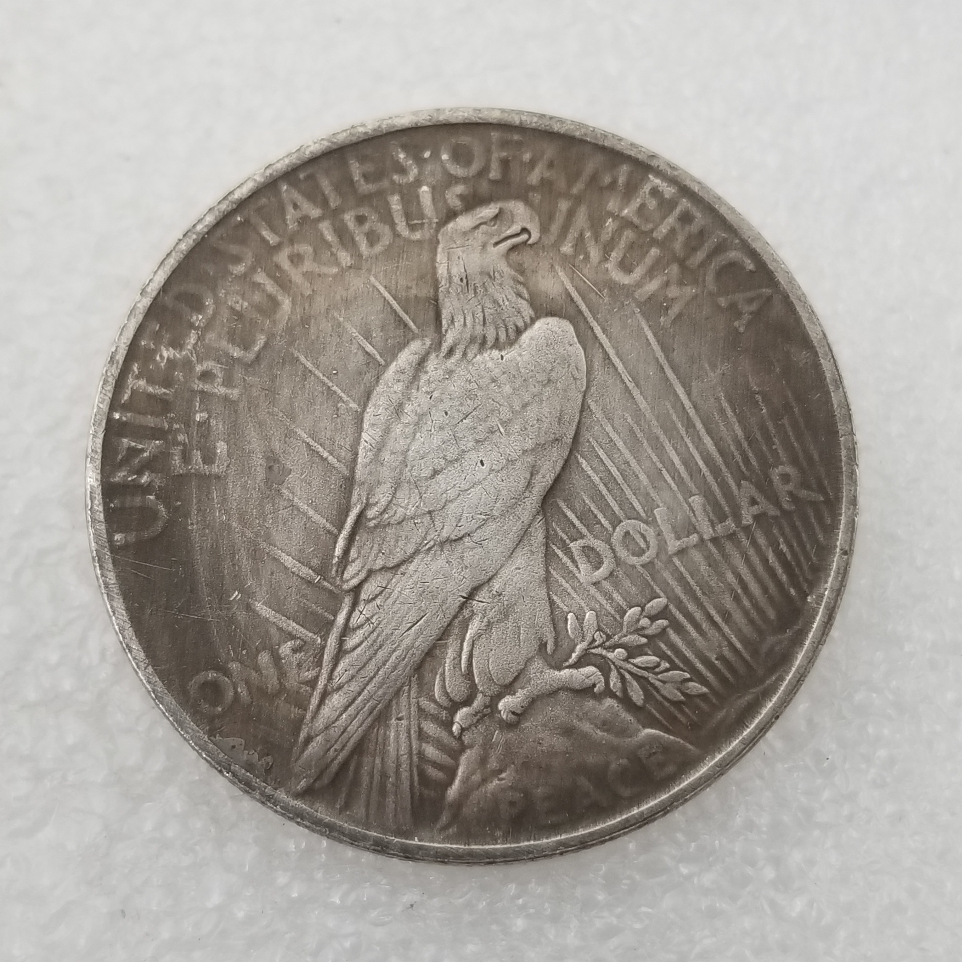 Artesanía antigua Americana 1922 material de latón plateado plata viejo Dólar de plata al por mayor #721