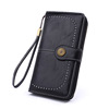 Wallet, long shoulder bag for oily skin, chain with zipper, card holder, suitable for import
