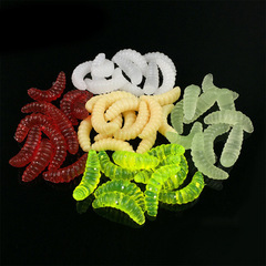 Lure imitating bait: Soft worm, chrysalis, mealworm, madtom fish bait, earthworm, glow worm soft lure 500g/bag