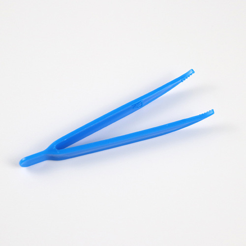 Plastic tweezers kindergarten children's handmade diy anti-static toys flat head round head small clip plastic tweezers