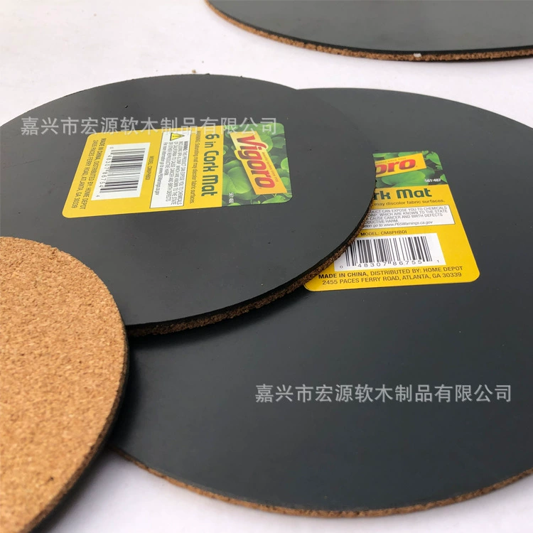 Пробковый коврик Пробковый цветочный горшок коврик Пробковый пластиковый лист поставки Пробковый спиральный материал Пробковый лист