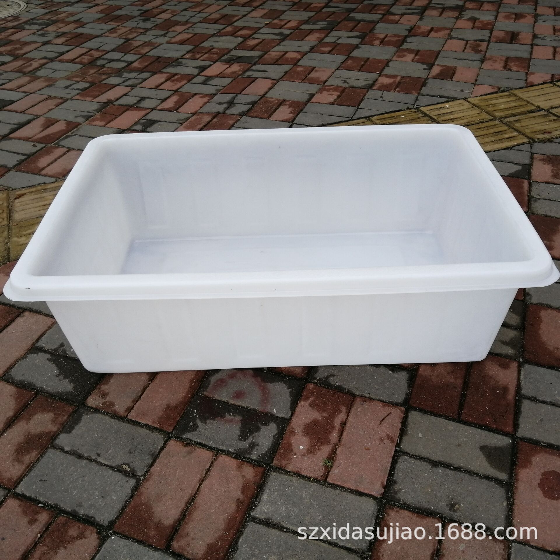 批发白色长方形塑料水箱  水产鱼盘运输养殖箱