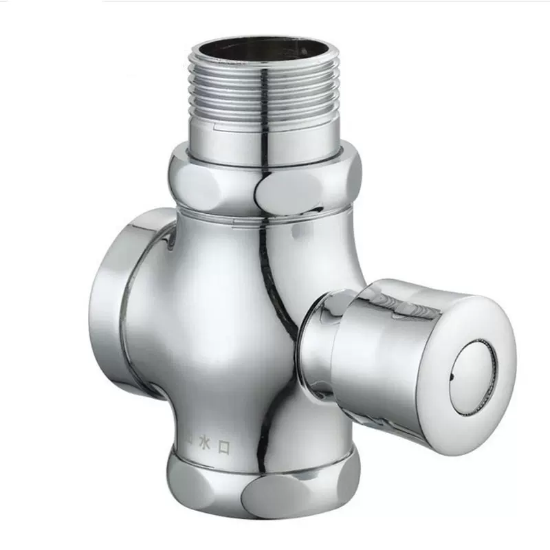 厕所手按四通延时大便冲洗阀马桶手动冲水阀冲便器冲水开关冲厕阀