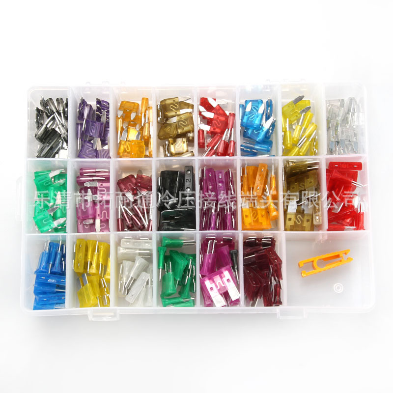 跨境 汽车保险片 242PCS盒装 中小号汽车保险片组合 插片保险丝