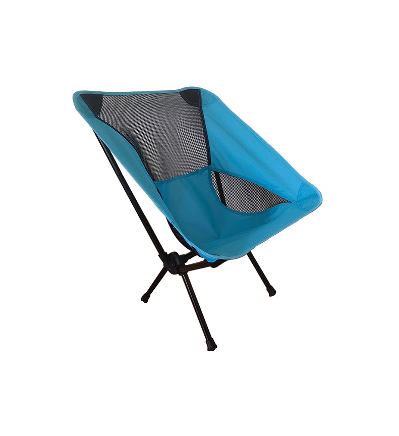 Silla plegable de camping estilo “luna”, ligera, cómoda y portátil para playa o excursión.