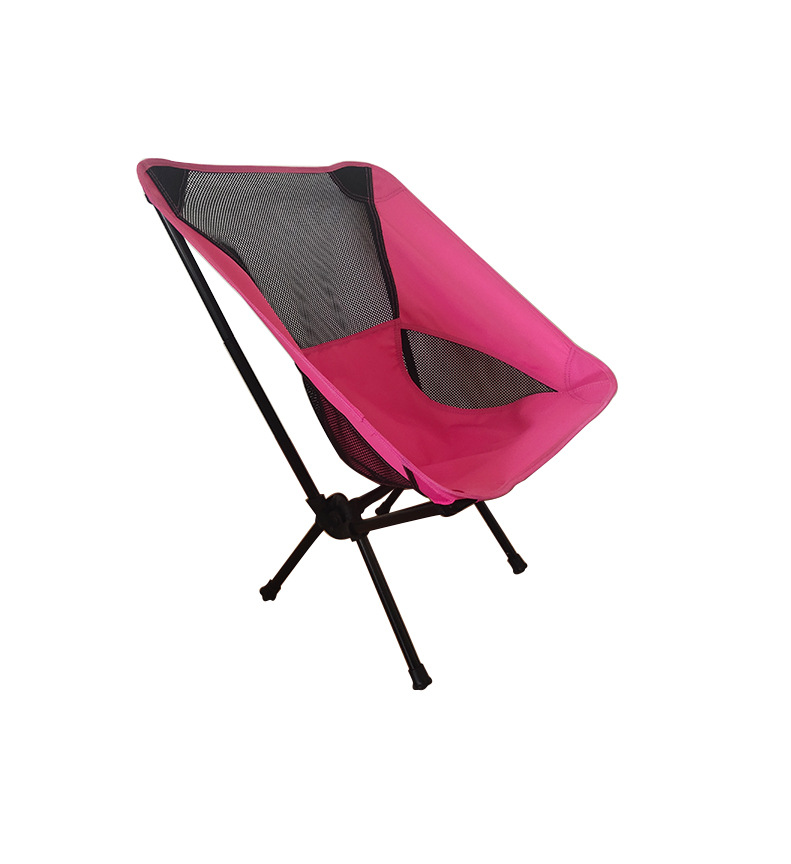Silla plegable de camping estilo “luna”, ligera, cómoda y portátil para playa o excursión.