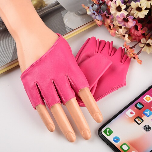 Performance gloves cross-border wholesale half-finger gloves for women, Western and European DS half-palm stage night club pole dancing punk A29-QB