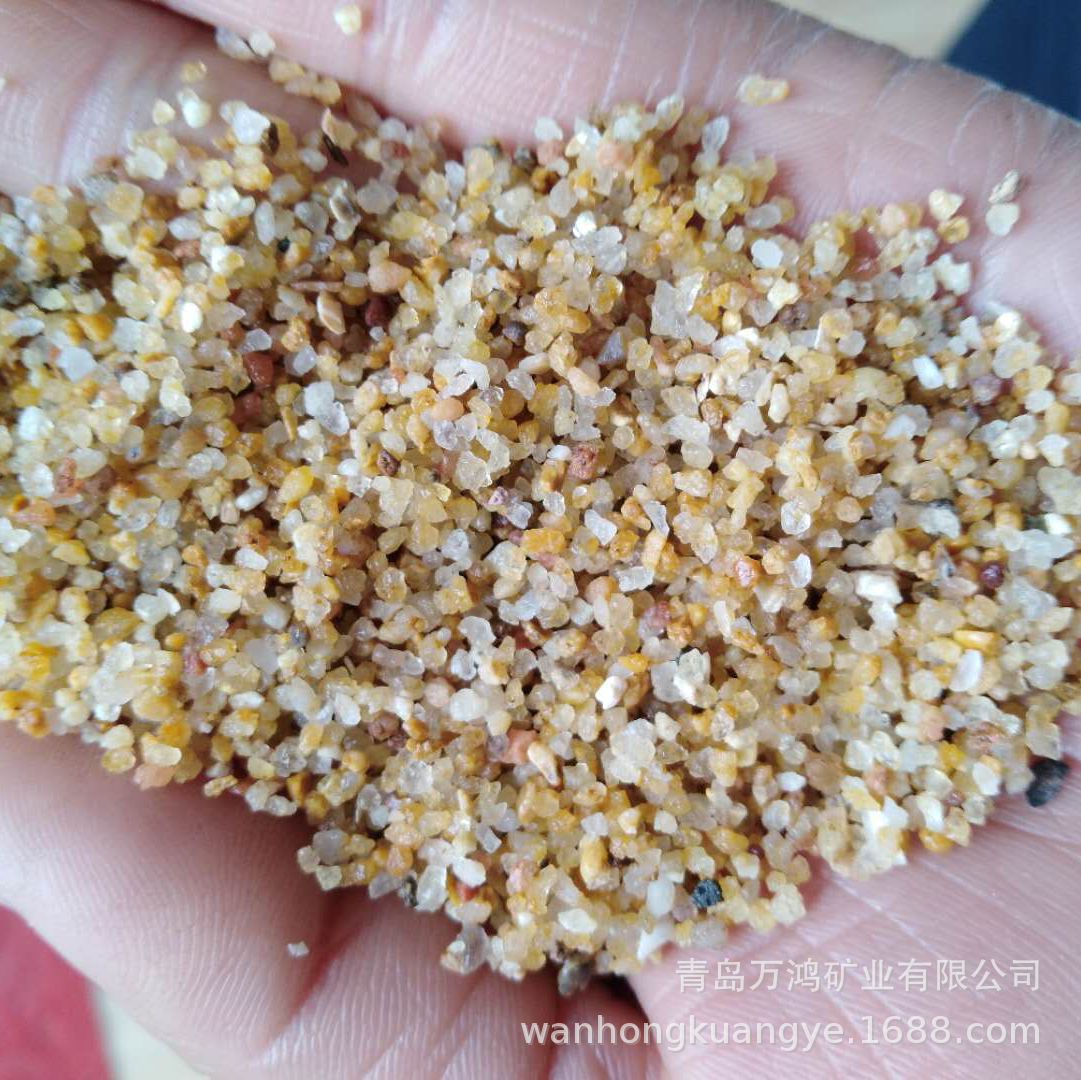 普通石英砂黄砂过滤水1-2mm过滤罐用石英沙水处理海砂现货批发