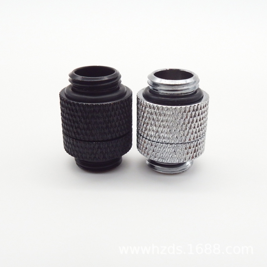 旋转对丝 电脑水冷外牙接头 铜材 G1/4二分外牙