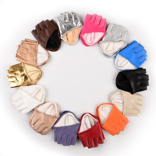 Performance gloves cross-border wholesale half-finger gloves for women, Western and European DS half-palm stage night club pole dancing punk A29-QB