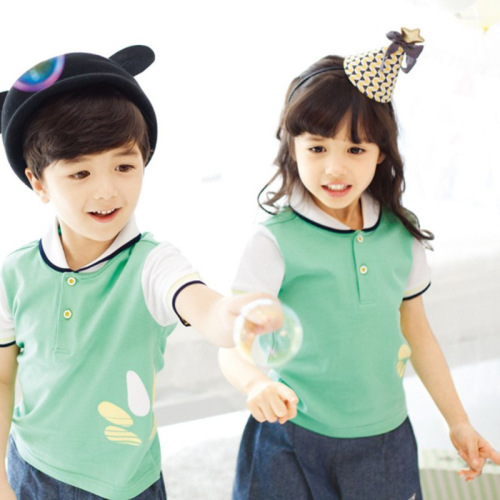 Pure Cotton School Uniform Korean Version New Kindergarten Teacher's Uniform College Summer Dress Short Sleeve Class Uniform Primary School June 1st Performance Uniform