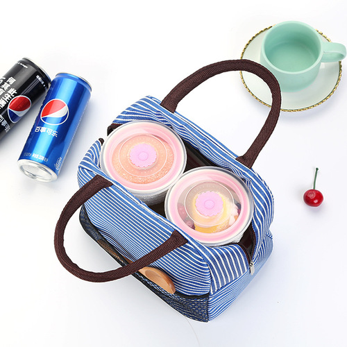 Waterproof aluminum film lunch bag, thickened thermal bag, large capacity student lunch bag, portable cold-keeping and fresh-keeping lunch box bag