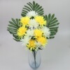 Fan surface simulation chrysanthemum manufacturers 12 simulated flowers finished products gold silk chrysanthemums, blooming flowers 18 fake silk flowers