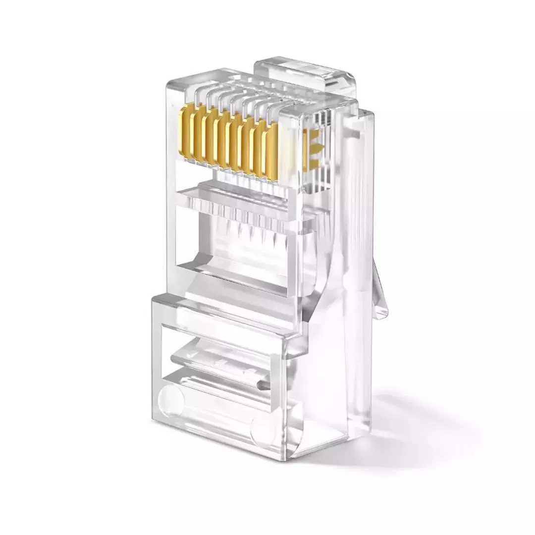 超五类散装8P8C Crystal head Network RJ45 кристаллический разъем 100 Мбит/с сверхпять категорийной сетевой кабельный кристаллический разъем