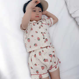 加工定制链接专拍夏季新品儿童短袖睡衣套装