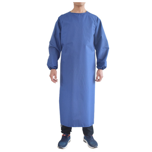 Long-sleeve waterproof apron oil/water-resistant cover coat unisex adult workwear kitchen home lightweight reversible clothing