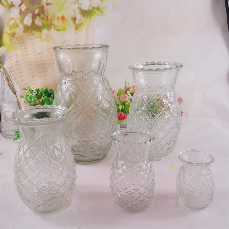 厂家供应机制热销莲花蜡烛瓶菠萝蜡烛罐玻璃瓶香薰玻璃蜡台