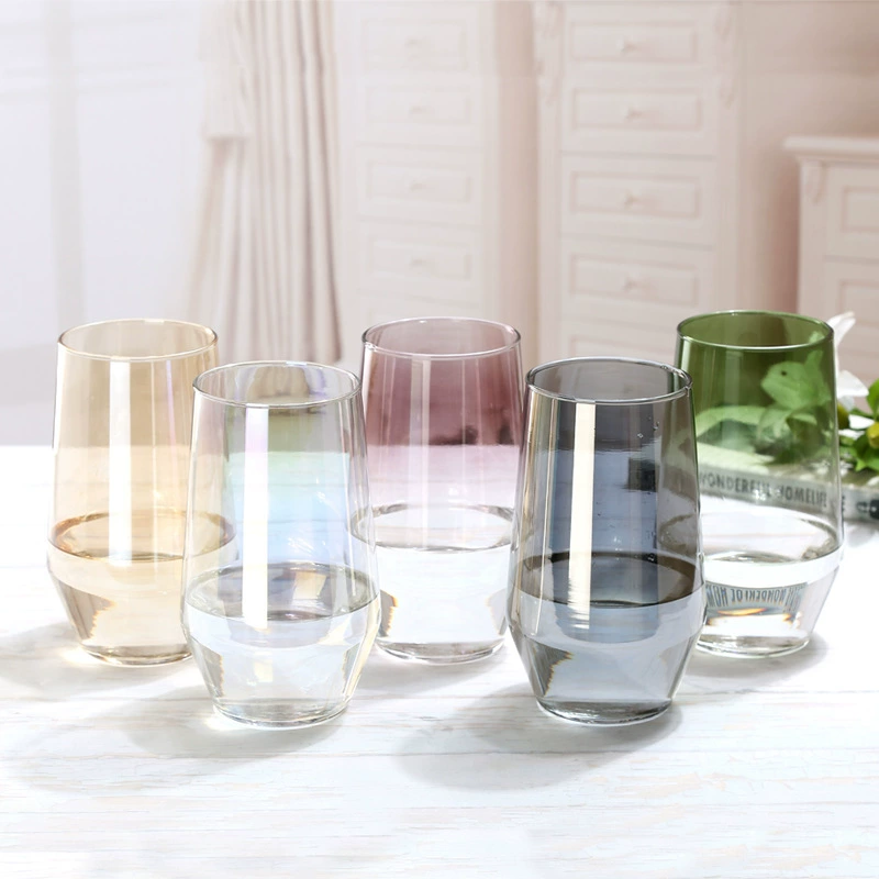 Nordic ins Style Гальваническая Волшебная цветная ваза Стеклянная прозрачная гостиная Цветочная компоновка Простая ваза с градиентом цвета