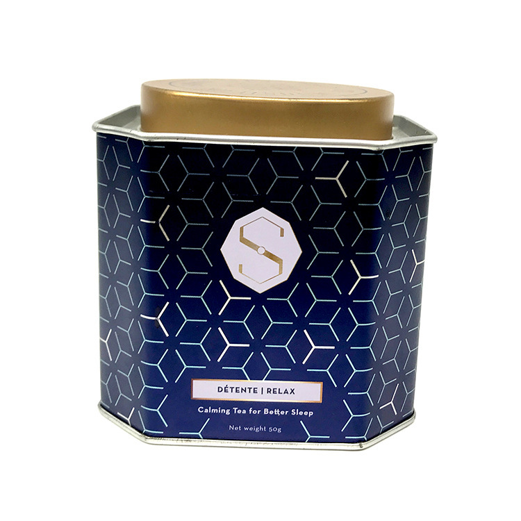 Lata Hexagonal Sellada para Té de Hojalata con Impresión Offset image 6