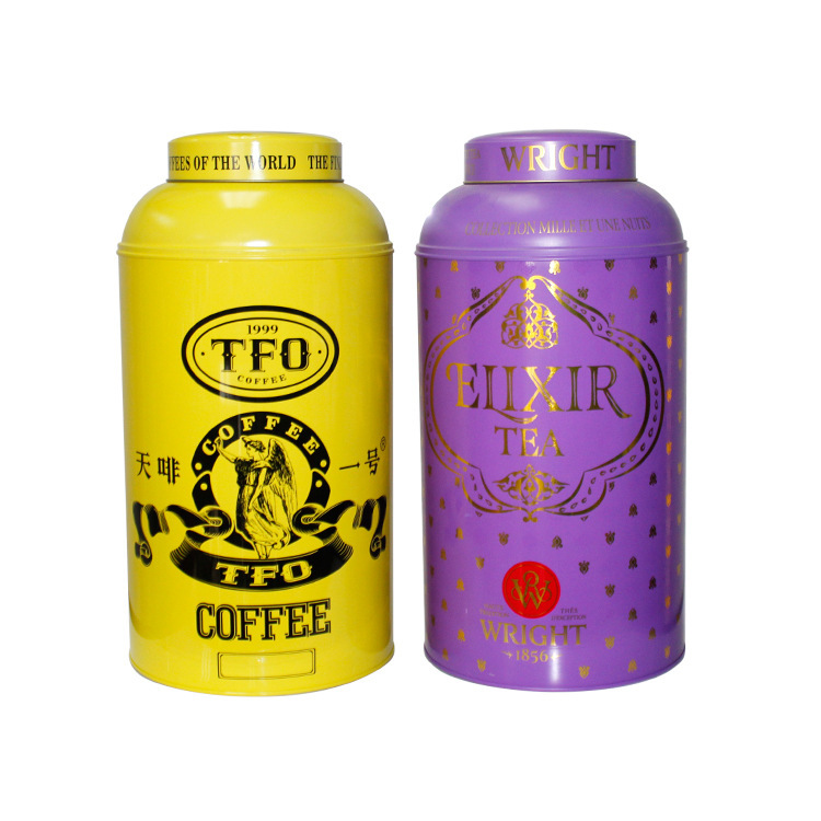 Fabricante TWG 2kg latas de té redondas de hoteles muestran adornos latas de té de estaño