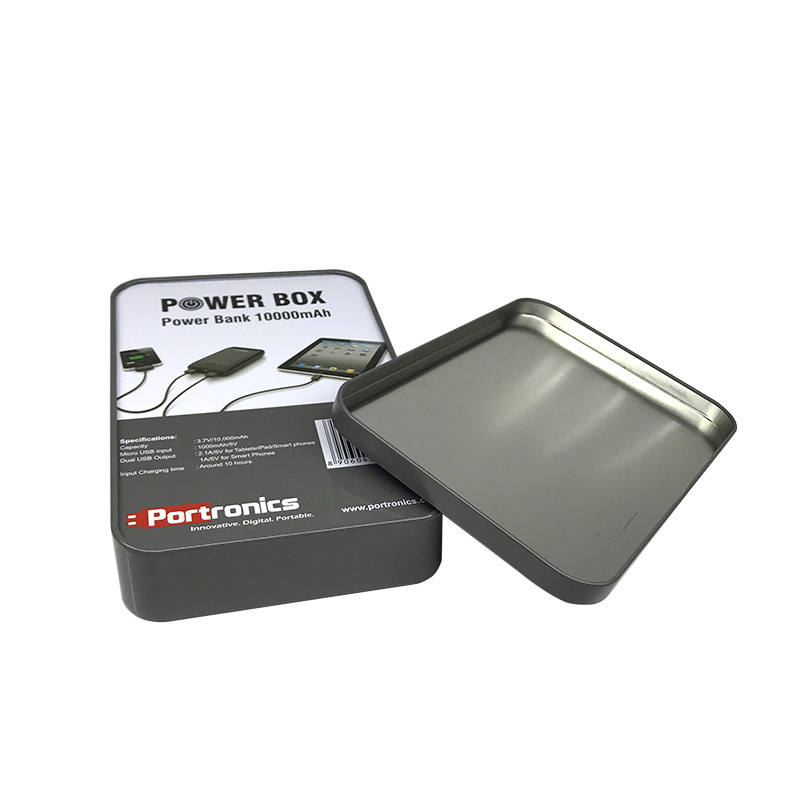 Fabricante rectangular caja de estaño de alimentación portátil caja de regalo caja de estaño caja de regalo de promoción image 5