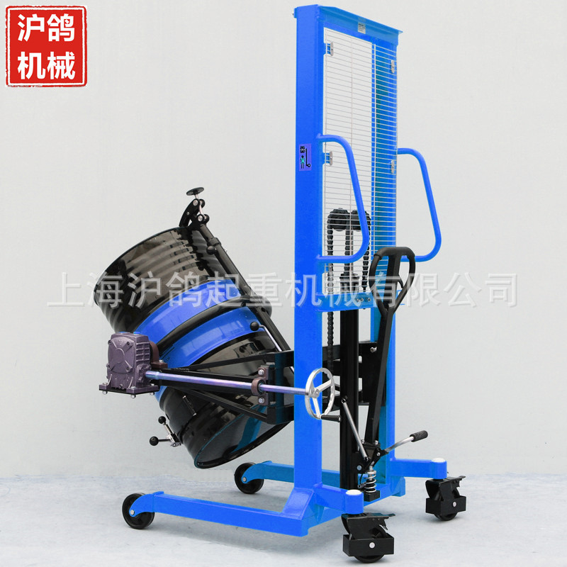 厂家直销油桶堆高车 油桶搬运装卸车 油桶翻转倒料车圆桶搬运叉车