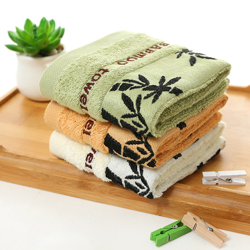 Specially supplied with bamboo fiber black ink bamboo square towel, broken square towel, soft water-absorbing kindergarten hand towel wholesale