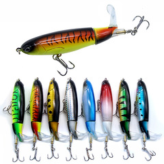 8-color spinning lure 37g/14cm large propeller tractor hard lure, rotating floating pencil lure