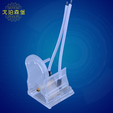 T5一体日光灯透明堵头 带线支架堵头 白色三铜针灯头 灯具配件