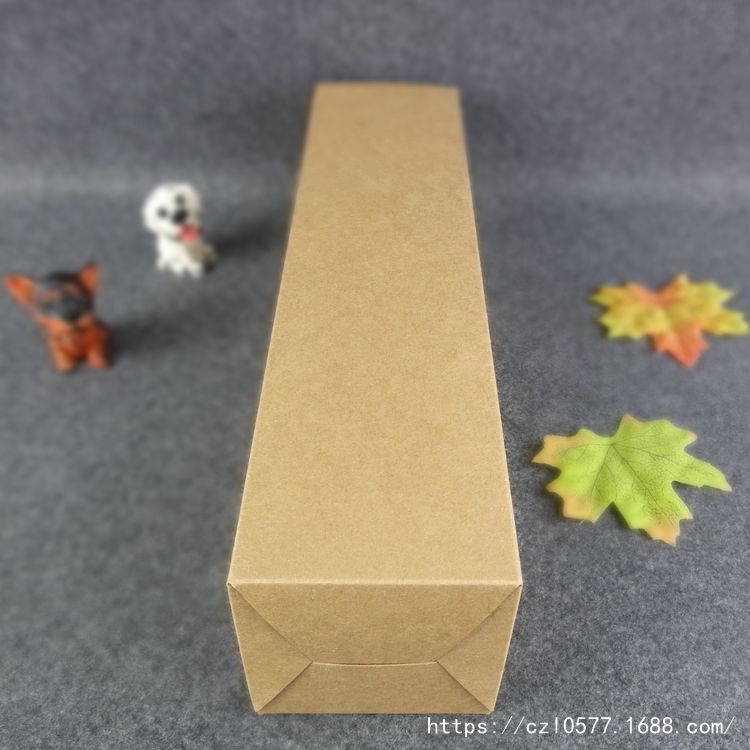 现货8x8x33cm牛皮纸盒 大长款盒子无瓦楞无夹层400克牛皮纸