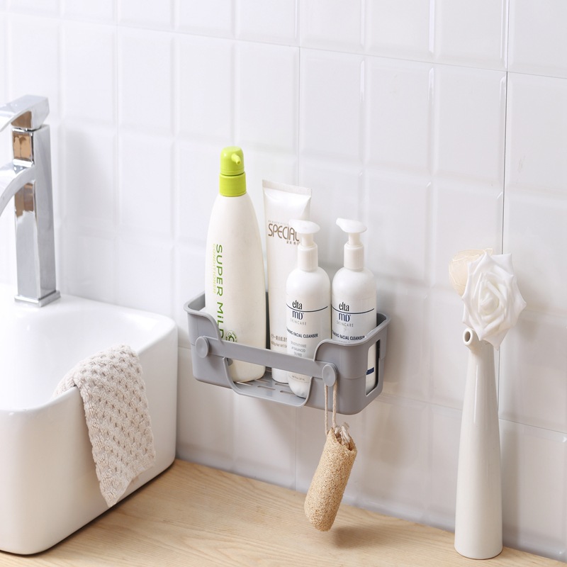 Bathroom Storage Rack Bathroom Kitchen Wall Hanging Hole-free Seamless Toilet Suction Cup Toilet Washstand Storage Box